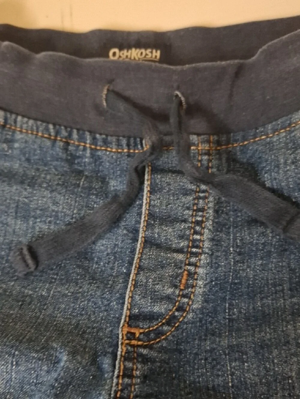 OshKosh B'gosh Blue Denim Kids Shorts with Drawstring Waist
